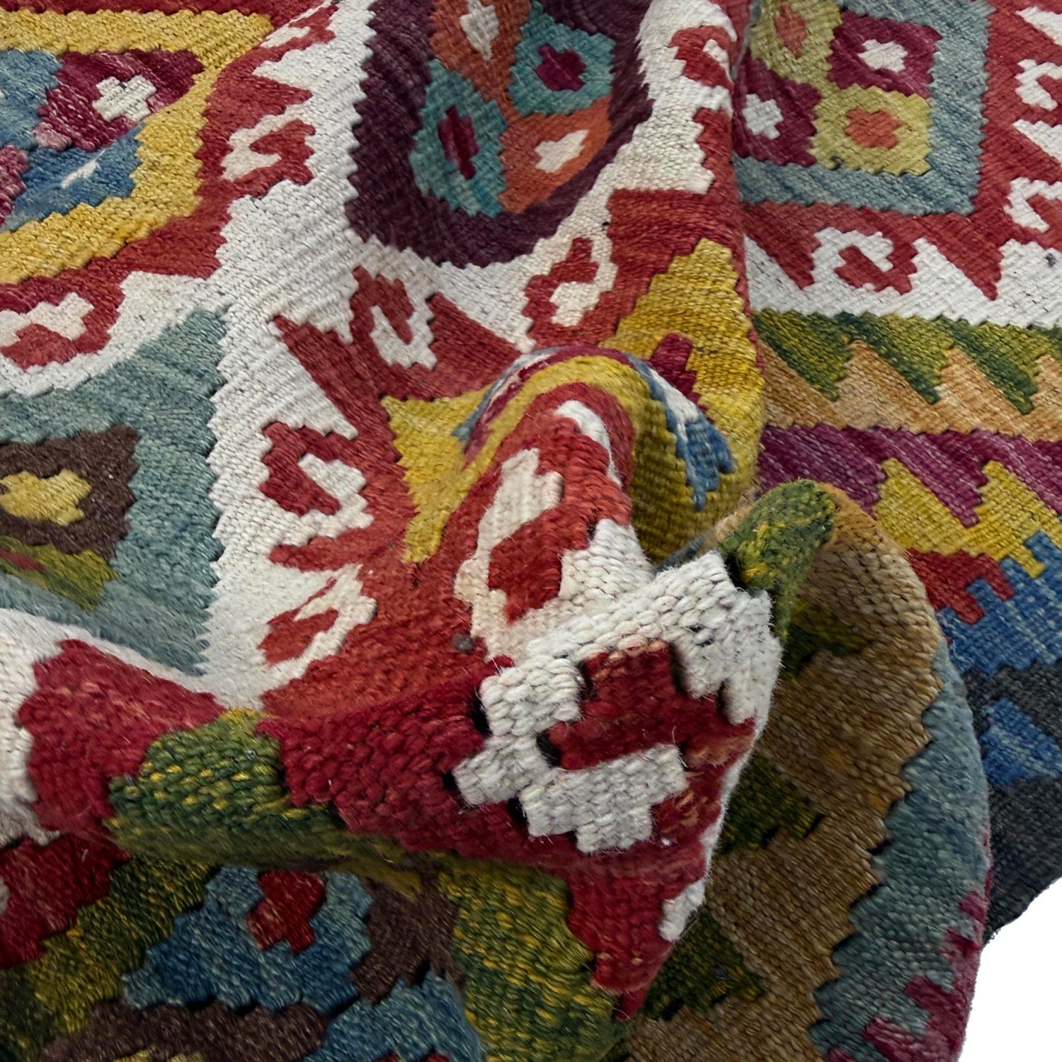 Handmade Vegetable Kilim 4' 4" x 6' 11" ft / 132 x 212 cm - No. R39072