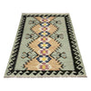 Handmade Turkish Design Wool Kilim 4' 1" x 6' 2" ft / 125 x 187 cm - No. R39076