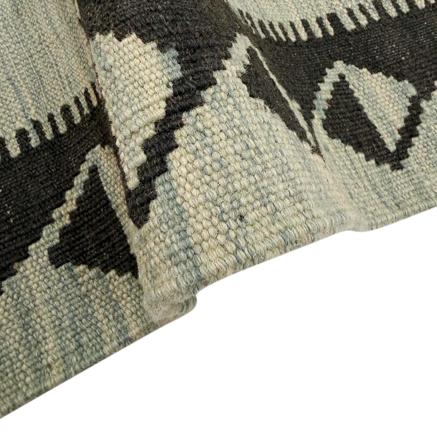 Handmade Turkish Design Wool Kilim 4' 1" x 6' 2" ft / 125 x 187 cm - No. R39076