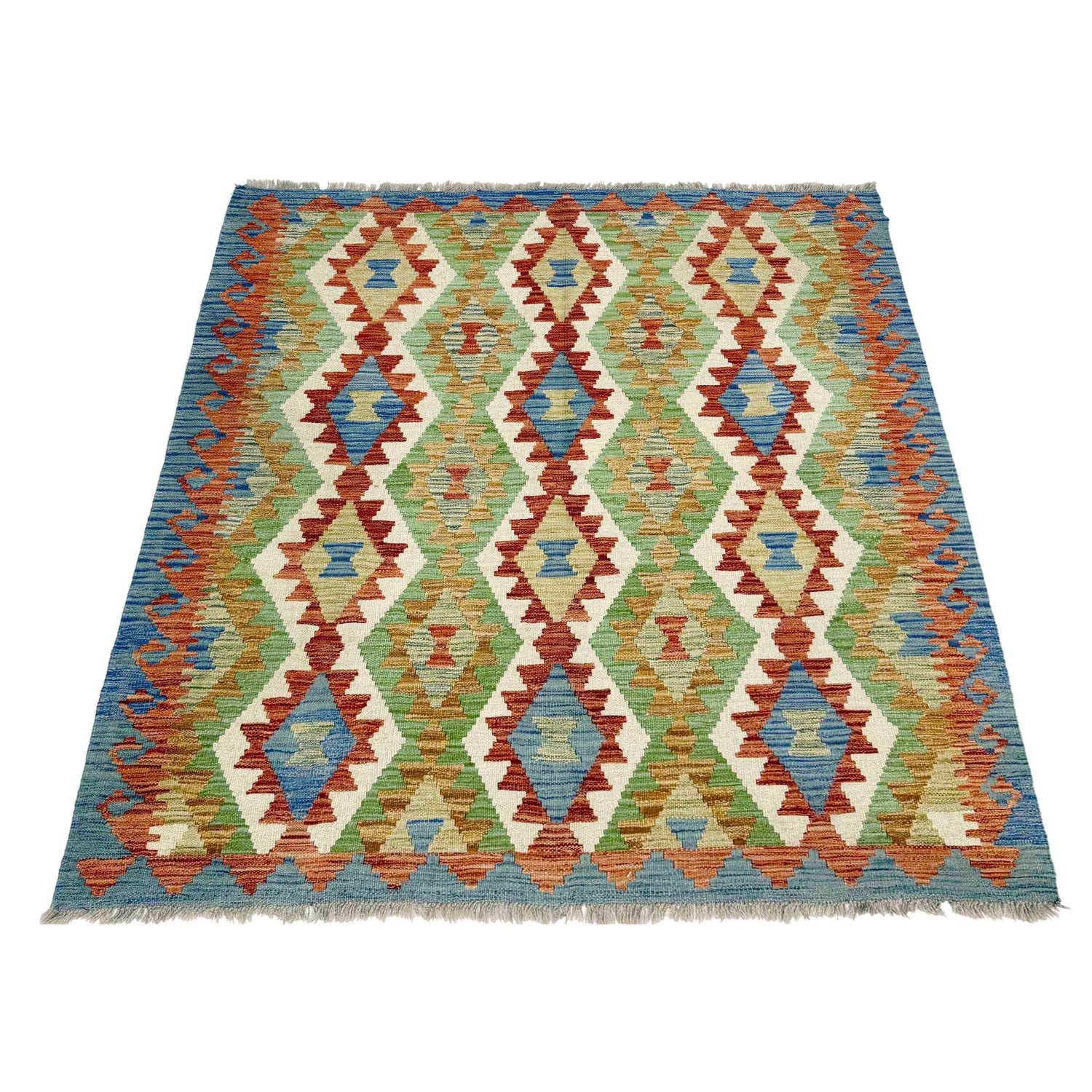 Medium Size Chobi Kilim 5' 0" x 5' 7" ft / 152 x 170 cm - No. R39077