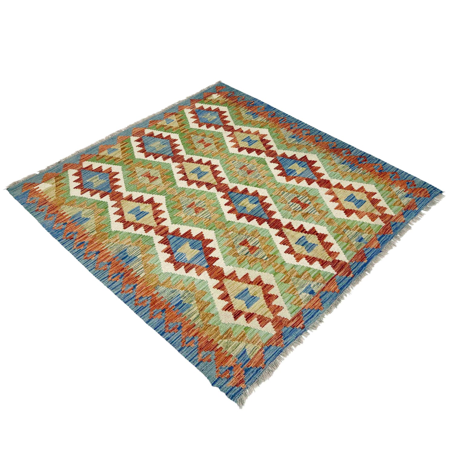 Medium Size Chobi Kilim 5' 0" x 5' 7" ft / 152 x 170 cm - No. R39077