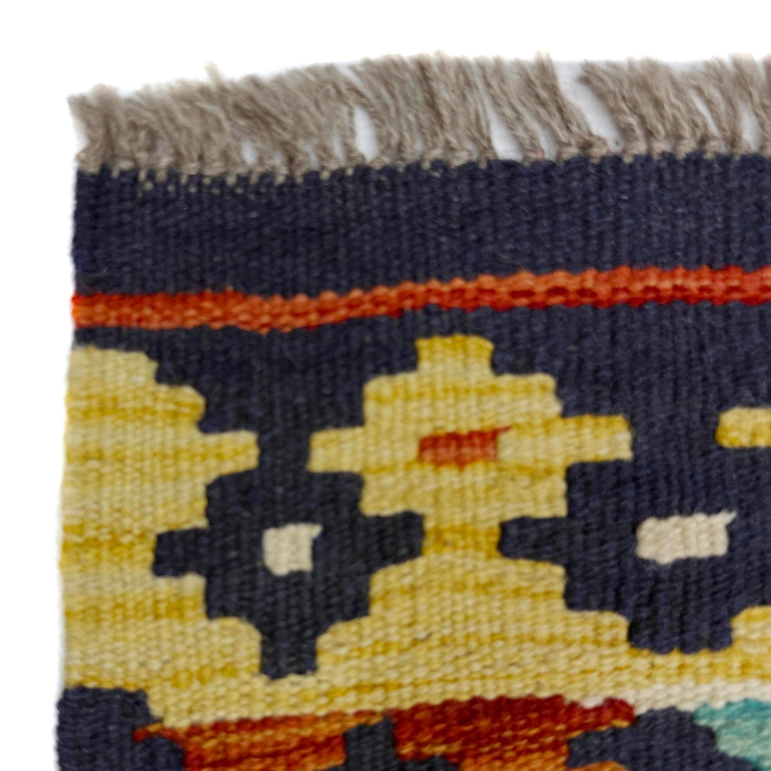Hand Knotted Afghan Style Kilim 5' 11" x 8' 1" ft / 181 x 246 cm - No. R39079