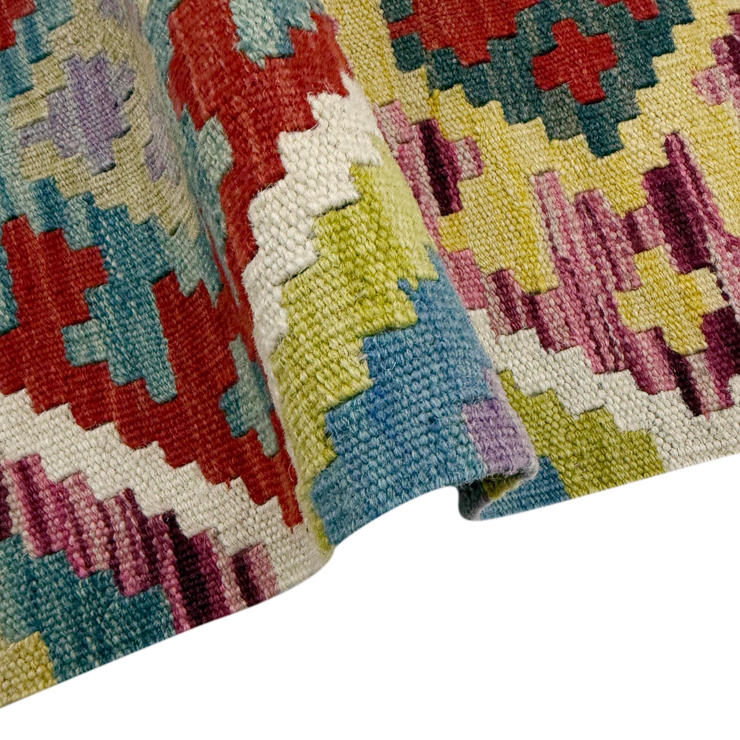 Hand Knotted Flatweave Kilim 5' 2" x 6' 5" ft / 157 x 196 cm - No. R39080
