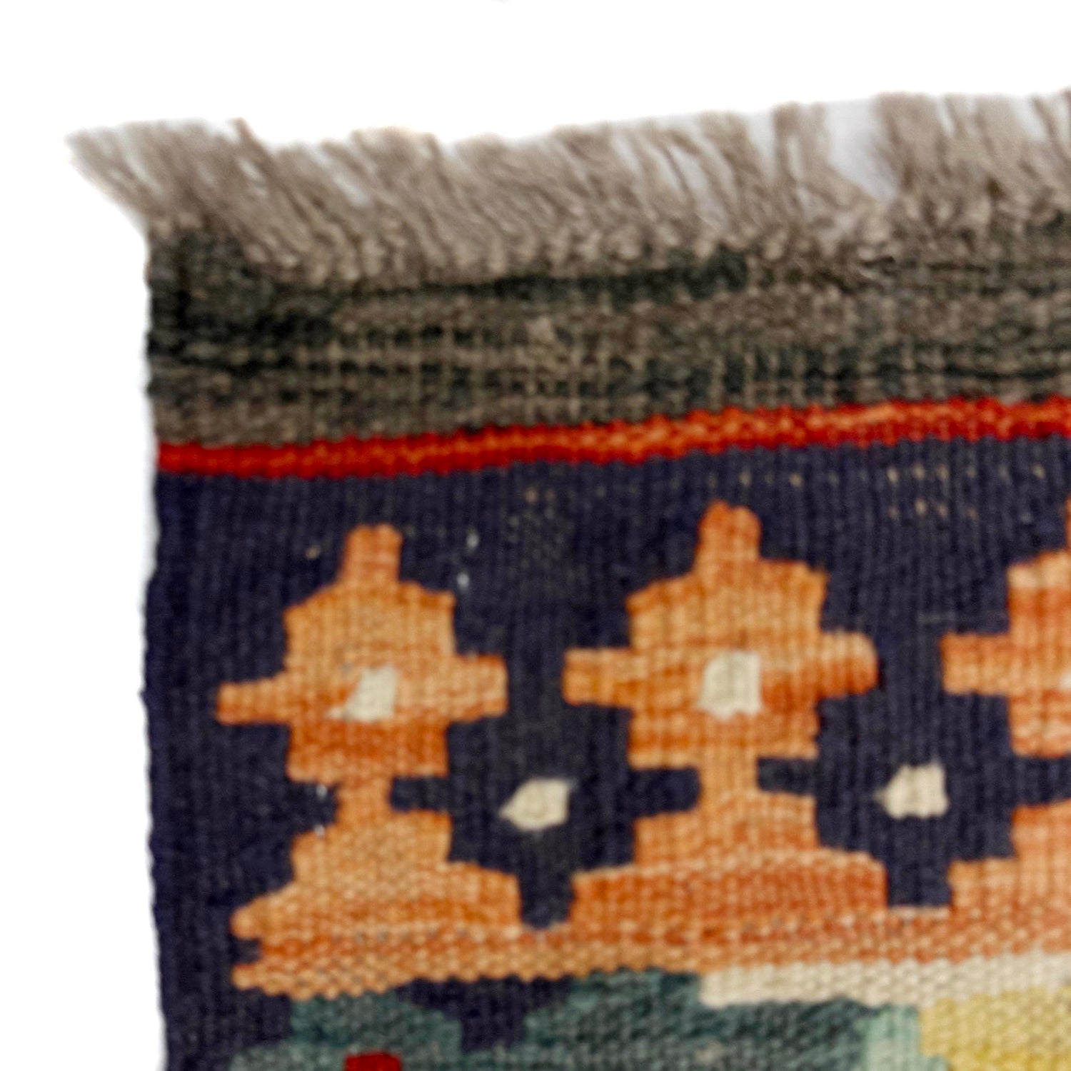 Hand Woven Wool Kelim 5' 10" x 8' 0" ft / 179 x 243 cm - No. R39082