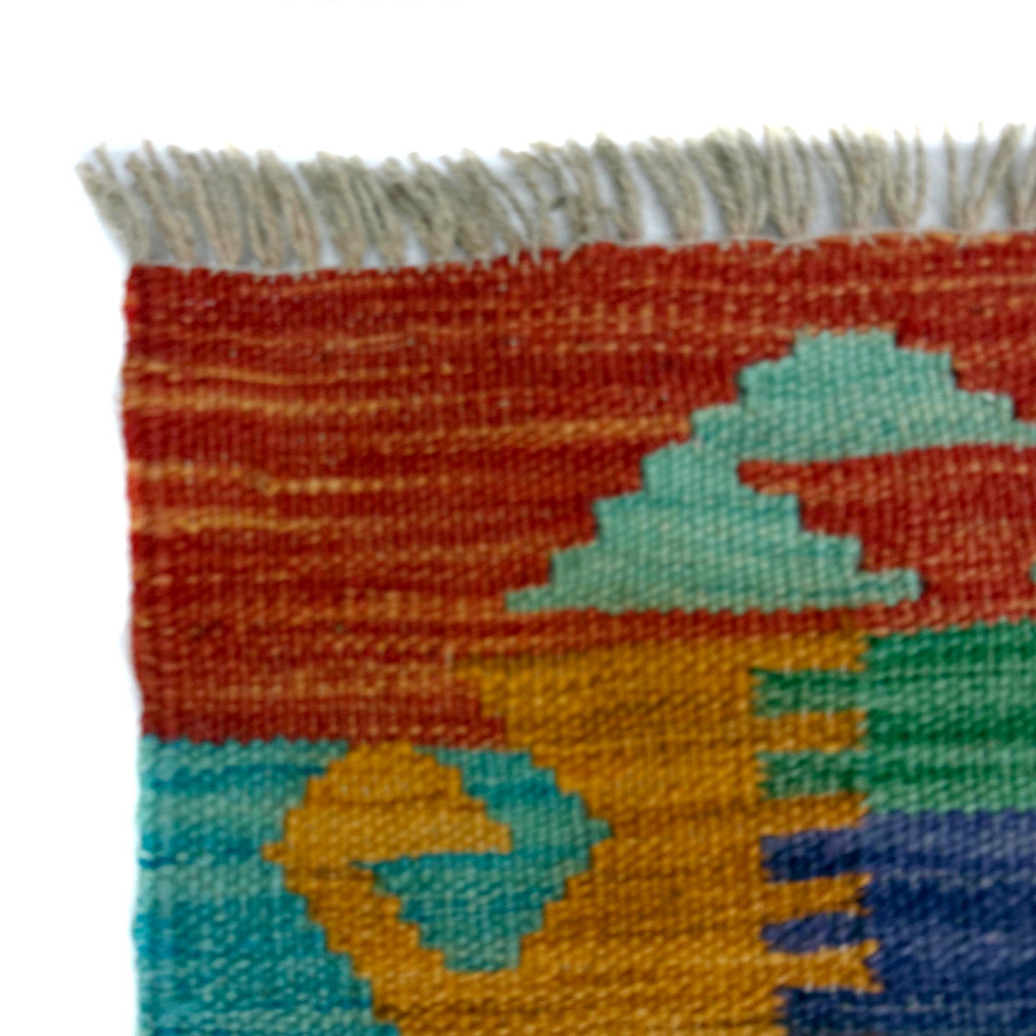 Hand Made Afghan Kilim 5' 3" x 6' 9" ft / 159 x 205 cm - No. R39083