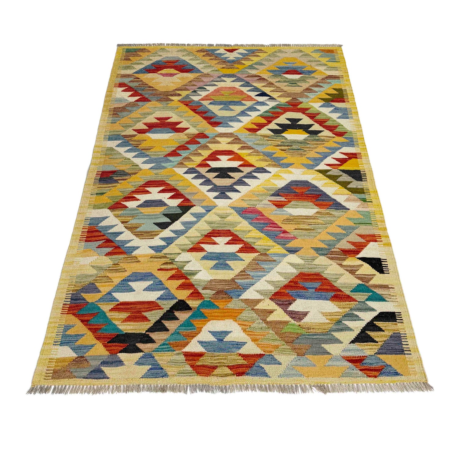Small Size Chobi Kilim 3' 11" x 5' 9" ft / 119 x 176 cm - No. R39086