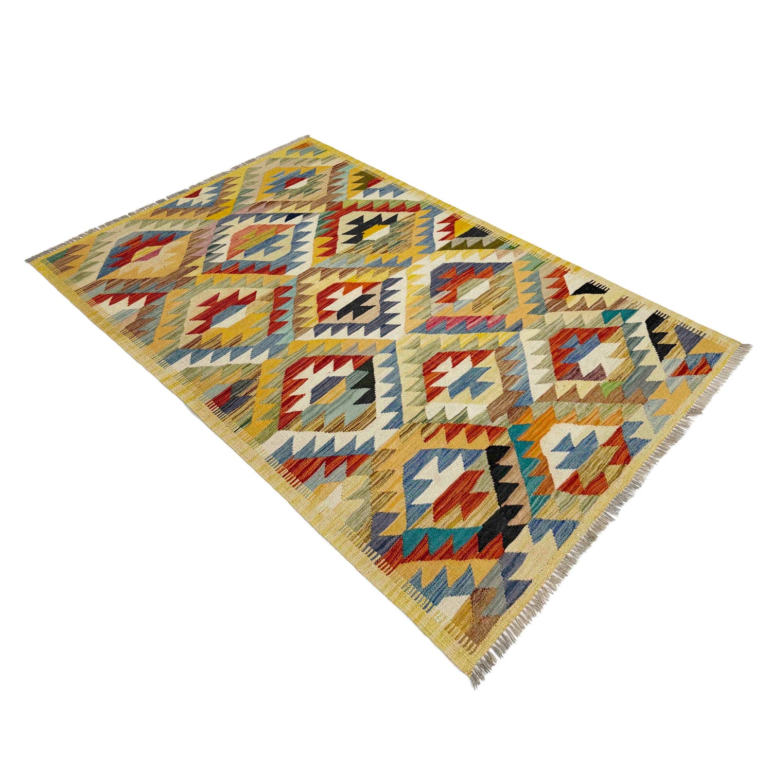 Small Size Chobi Kilim 3' 11" x 5' 9" ft / 119 x 176 cm - No. R39086
