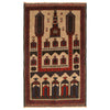 Handmade Prayer Rug 2' 10" x 4' 8" ft / 86 x 141 cm - W11792