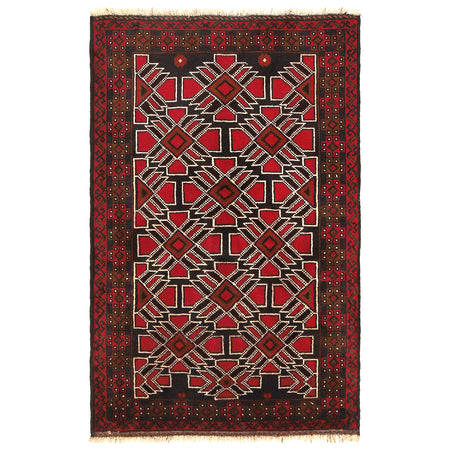 Tribal Baloch Rug 2' 11" x 4' 7" ft / 88 x 140 cm - No. W11835