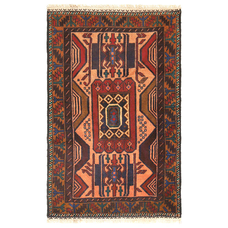 Traditional Baloch Rug 2' 10" x 4' 9" ft / 87 x 145 cm - No. W11847