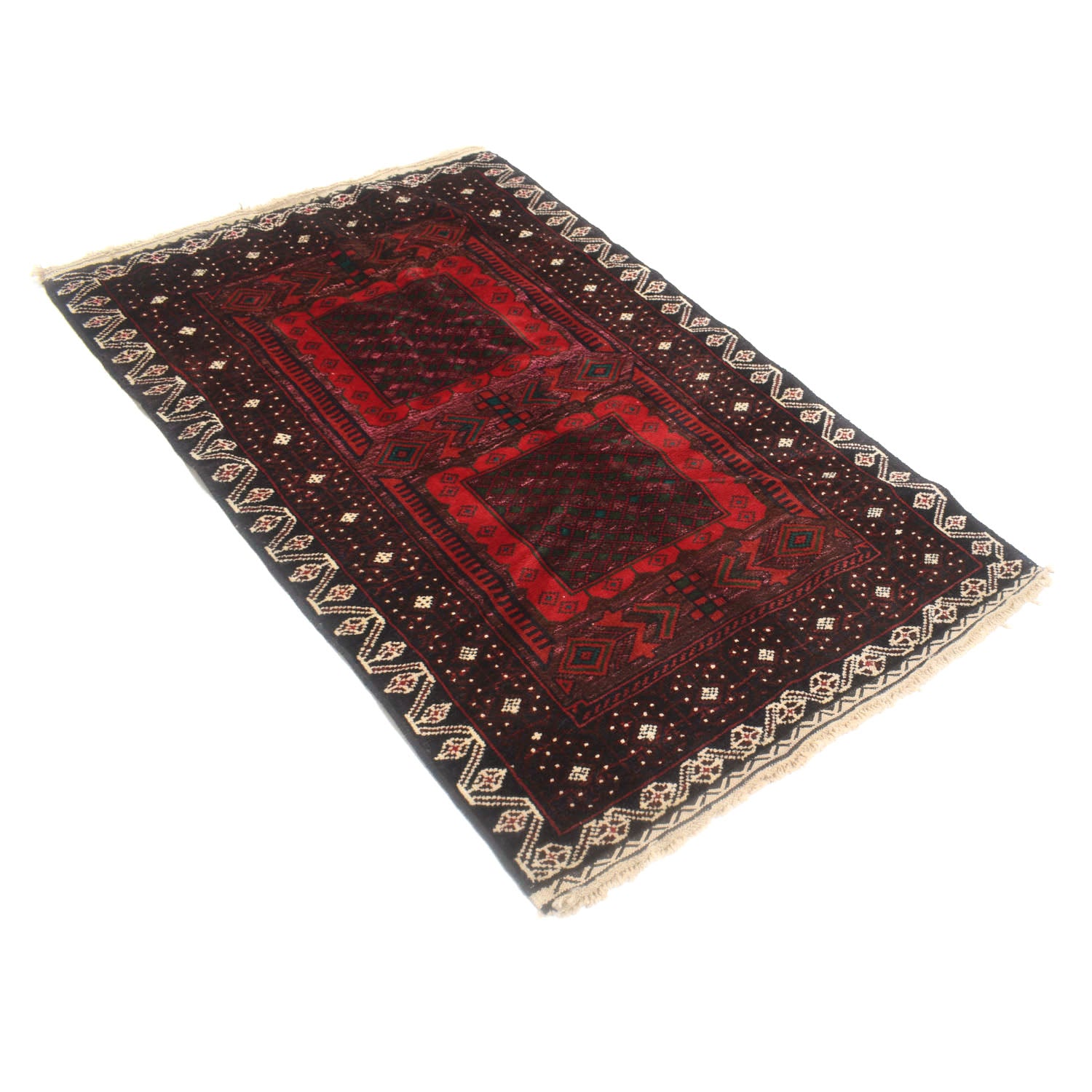 Tribal Baloch Rug 3' 2" x 4' 11" ft / 96 x 150 cm - No. W11930