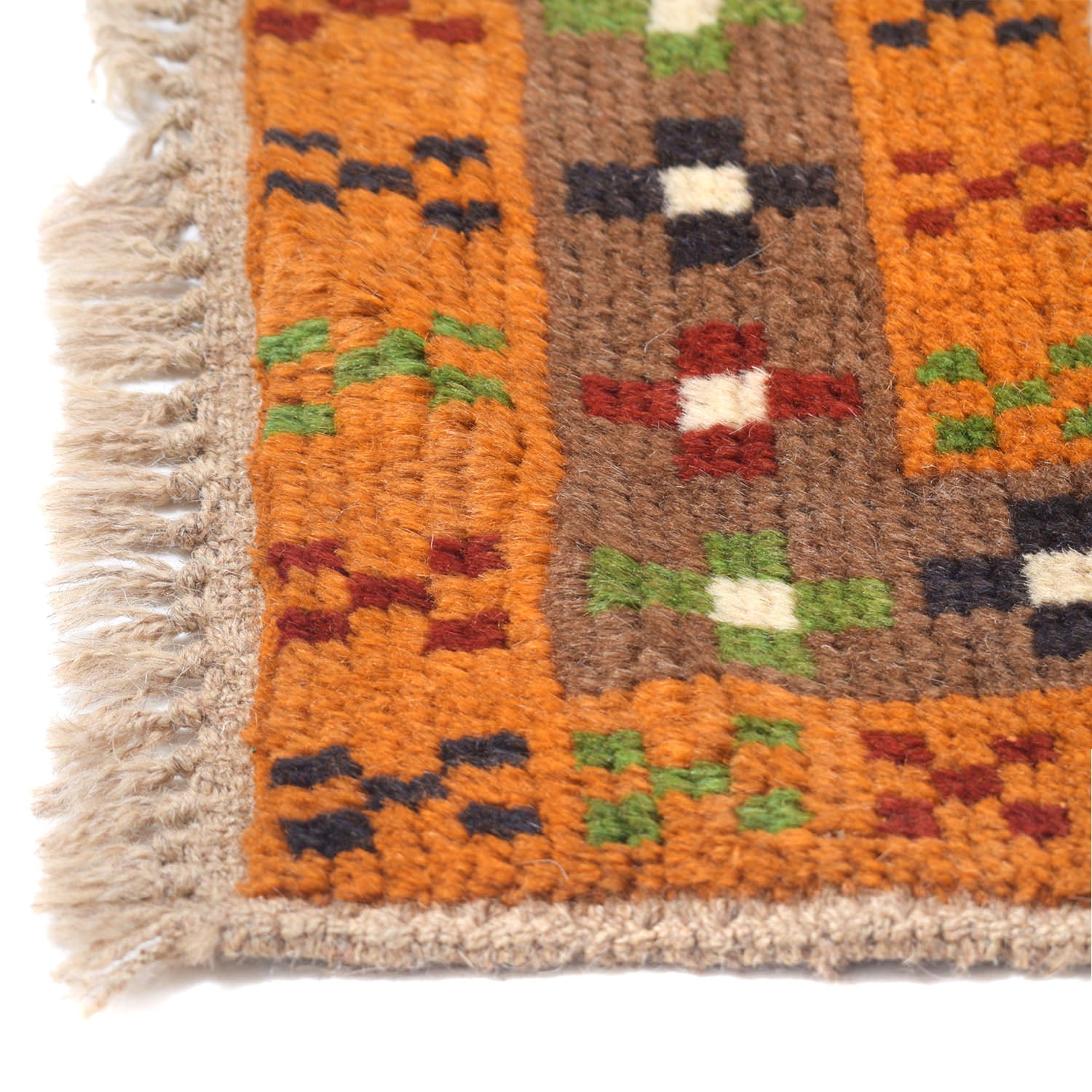 Hand Knotted Kohistani Carpet 5' 9" x 7' 5" ft / 174 x 226 cm - No. W12004