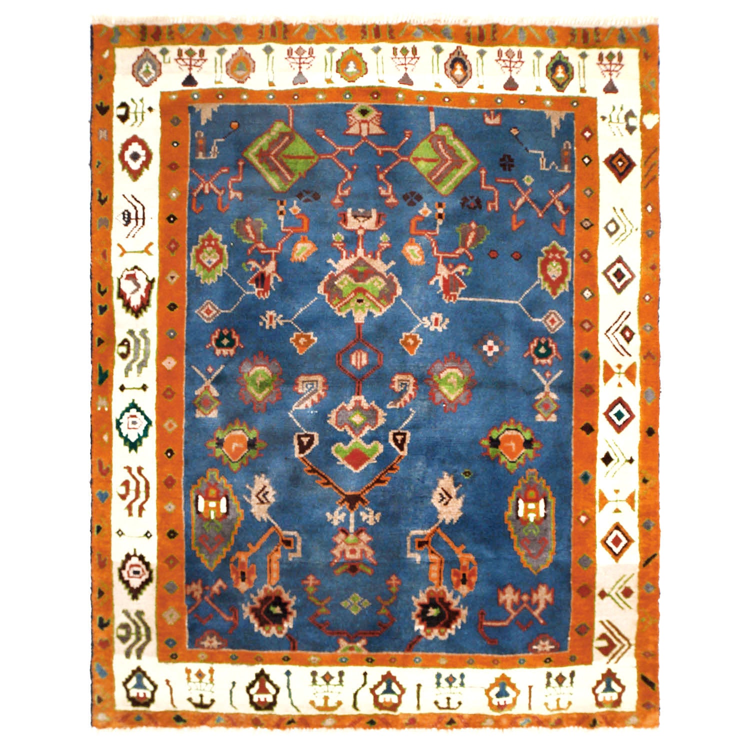 Contemporary Oushak Rug 5' 2" x 6' 6" ft / 158 x 199 cm - No. W12025