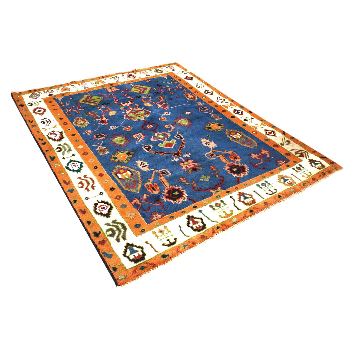 Contemporary Oushak Rug 5' 2" x 6' 6" ft / 158 x 199 cm - No. W12025