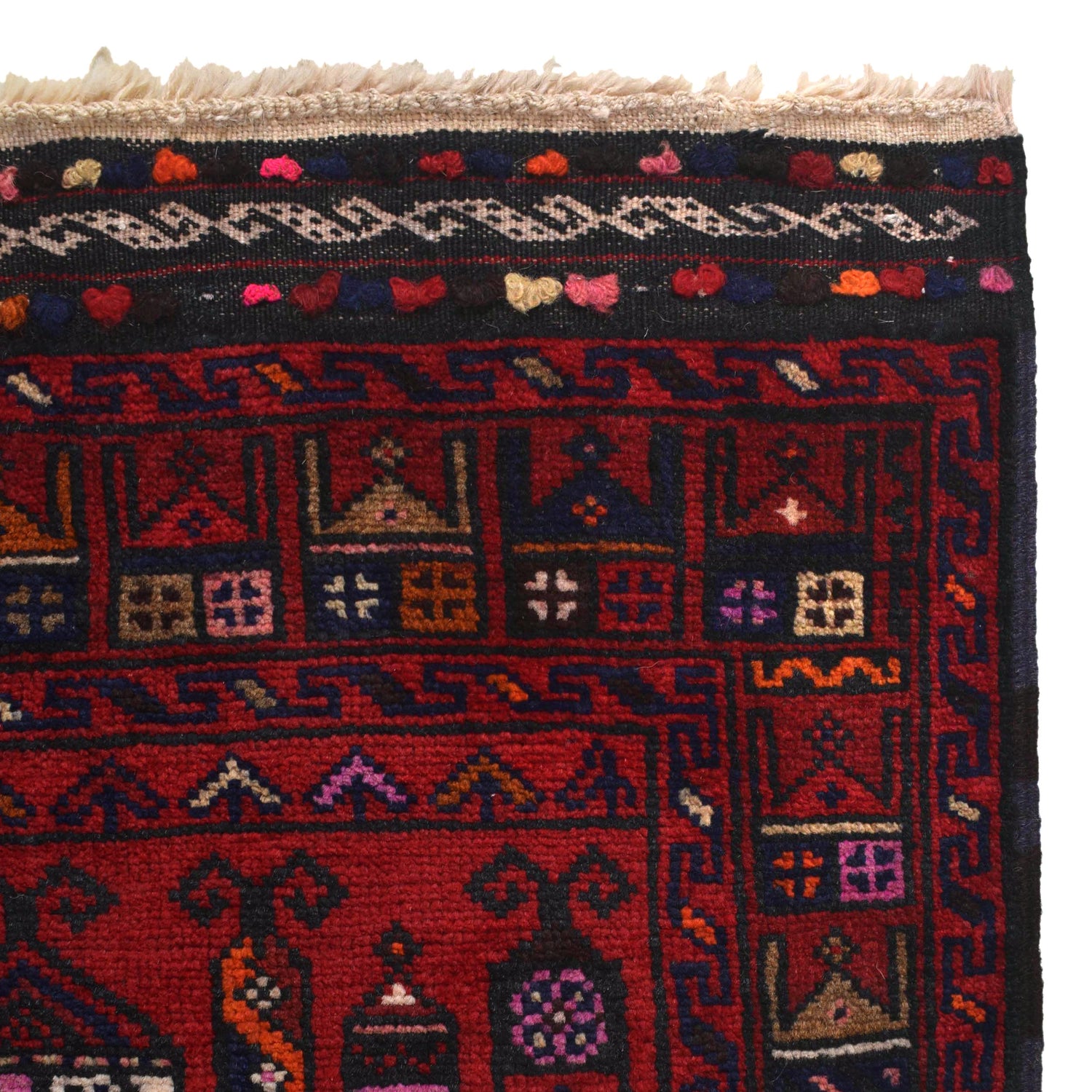 Red Color Prayer Rug 2' 6" x 4' 8" ft / 75 x 141 cm - W12030