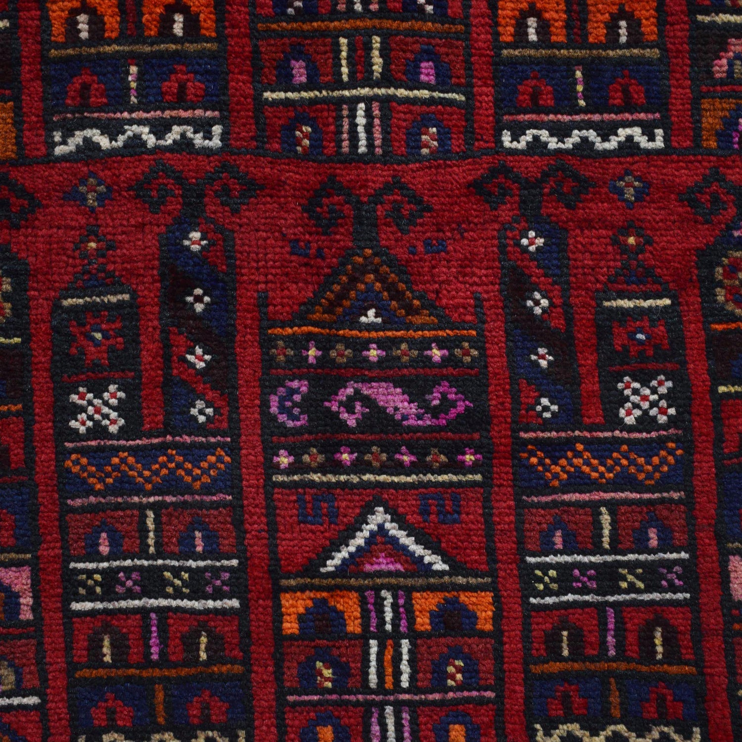 Red Color Prayer Rug 2' 6" x 4' 8" ft / 75 x 141 cm - W12030