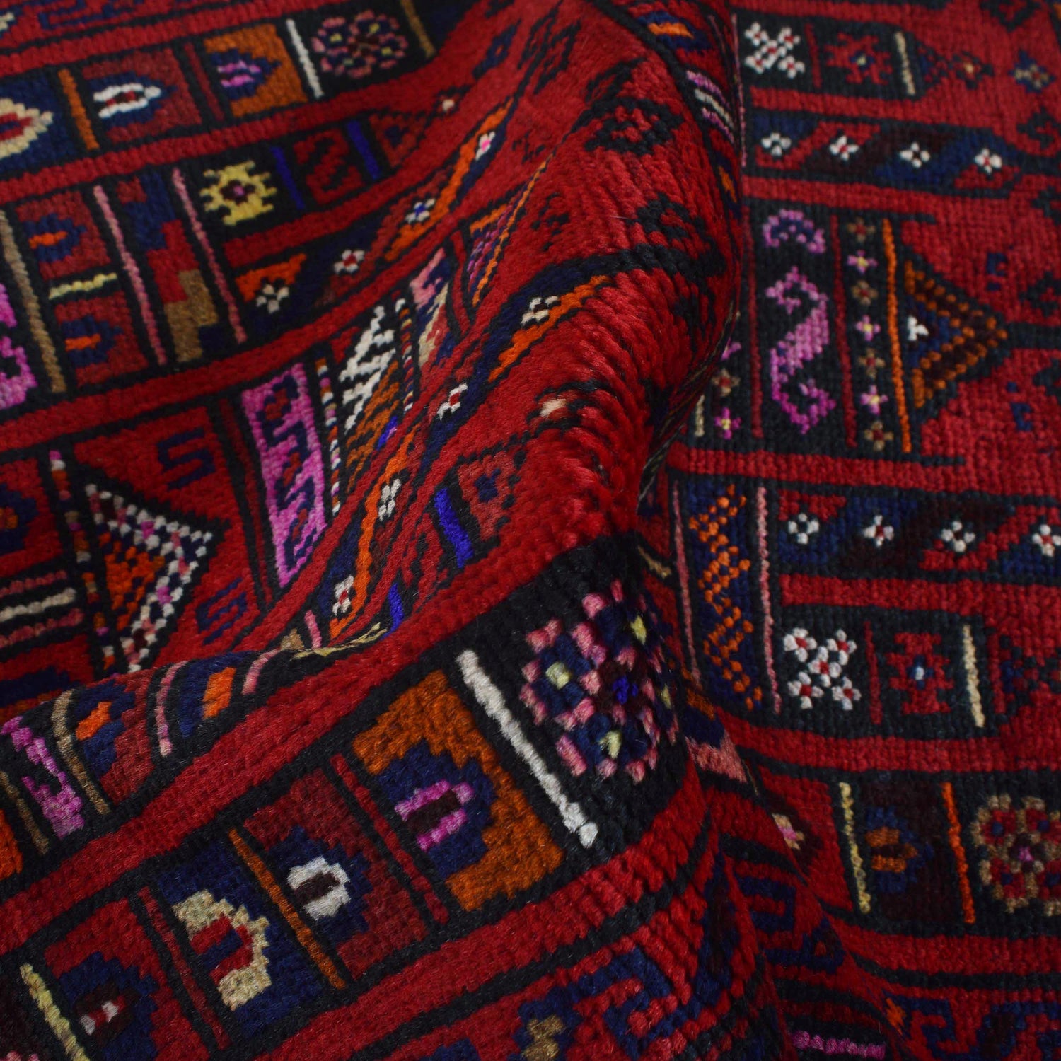 Red Color Prayer Rug 2' 6" x 4' 8" ft / 75 x 141 cm - W12030