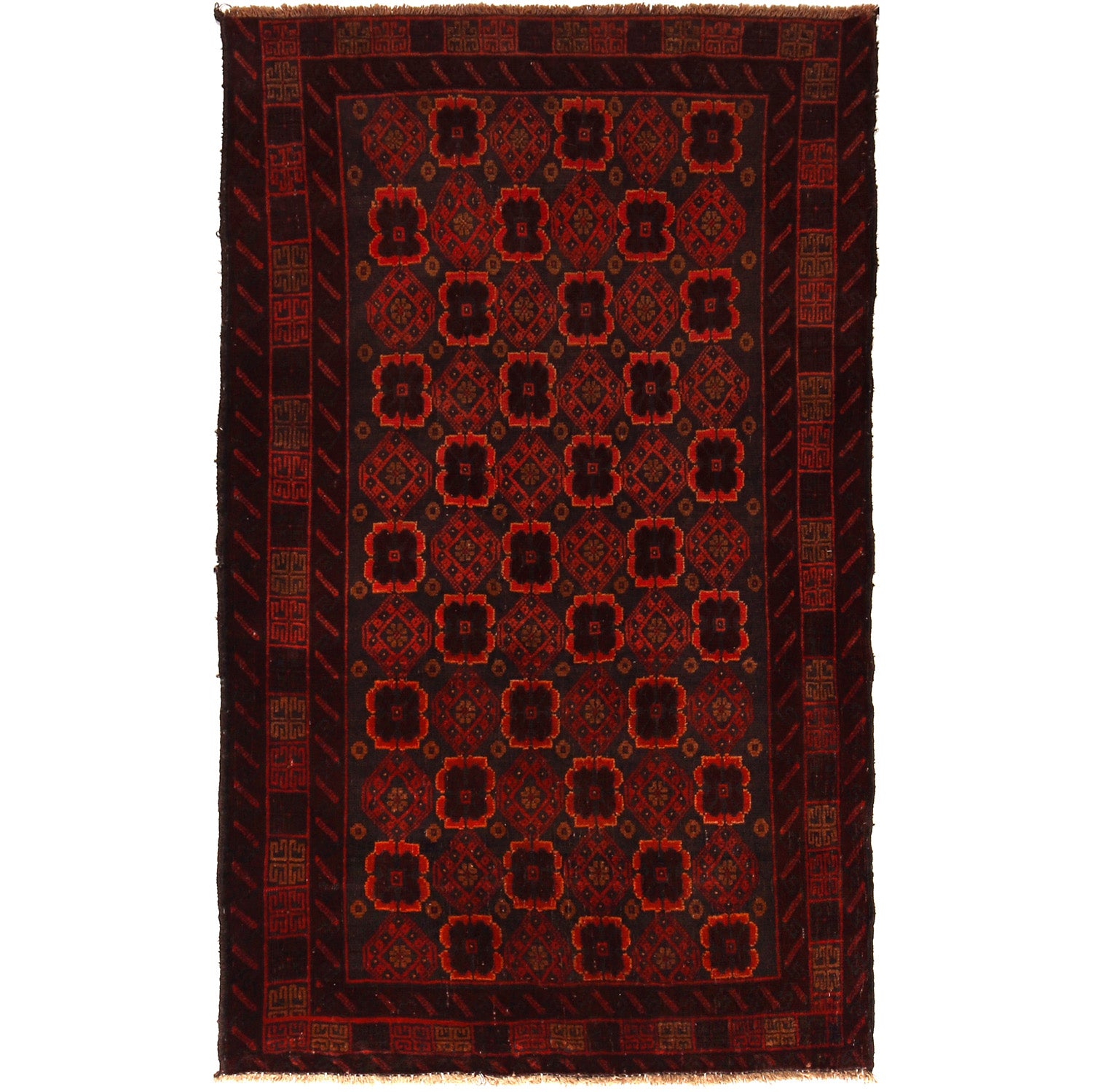 Traditional Baloch Rug 2' 11" x 4' 10" ft / 88 x 148 cm - No. W12486