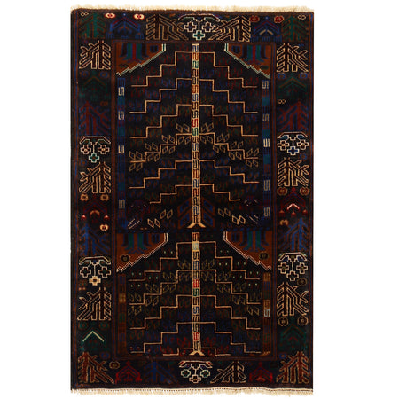 Traditional Baloch Rug 2' 10" x 4' 6" ft / 85 x 138 cm - No. W12549