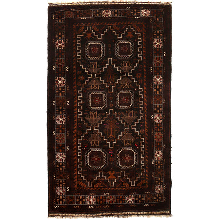 Baluch Short Rug 3' 8" x 6' 7" ft / 111 x 200 cm - No. W12572