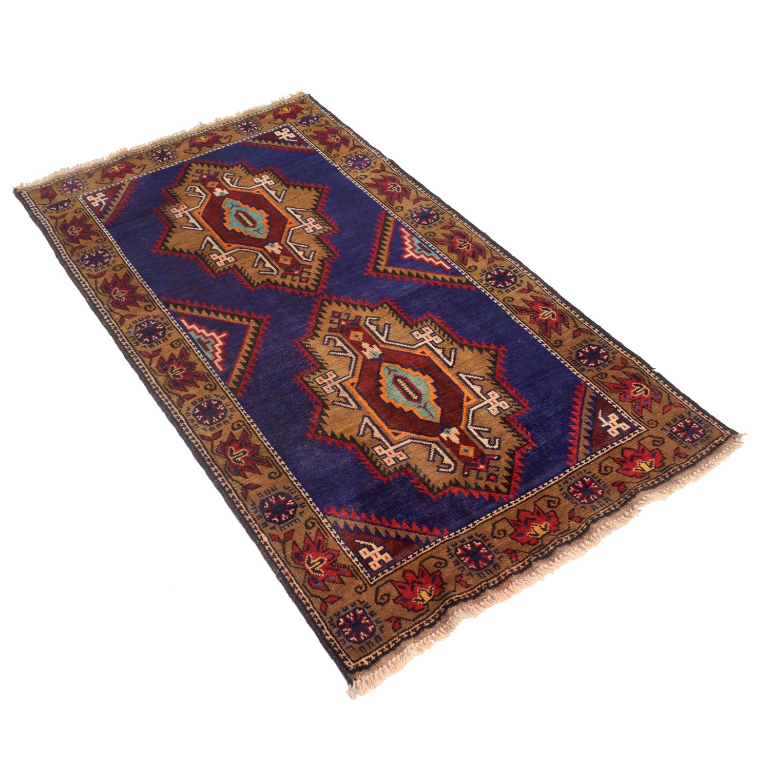 Hand Knotted Baluchi Rug 2' 9" x 4' 11" ft / 83 x 150 cm - No. W12651
