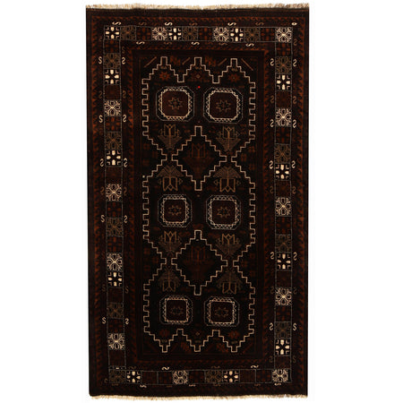 Baluch Short Rug 3' 9" x 6' 4" ft / 115 x 194 cm - No. W12662