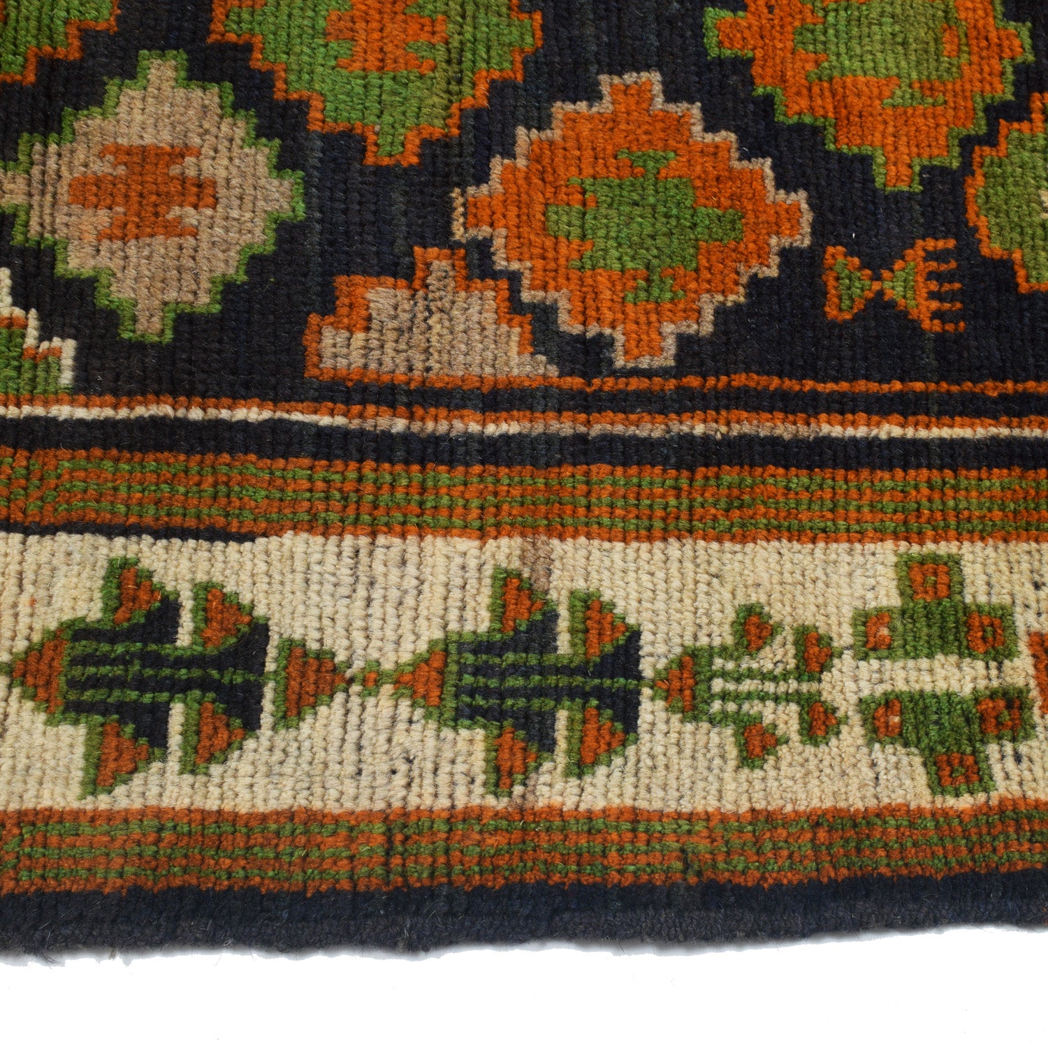 Hand Knotted Kohistani Carpet 5' 1" x 6' 2" ft / 155 x 187 cm - No. W12694