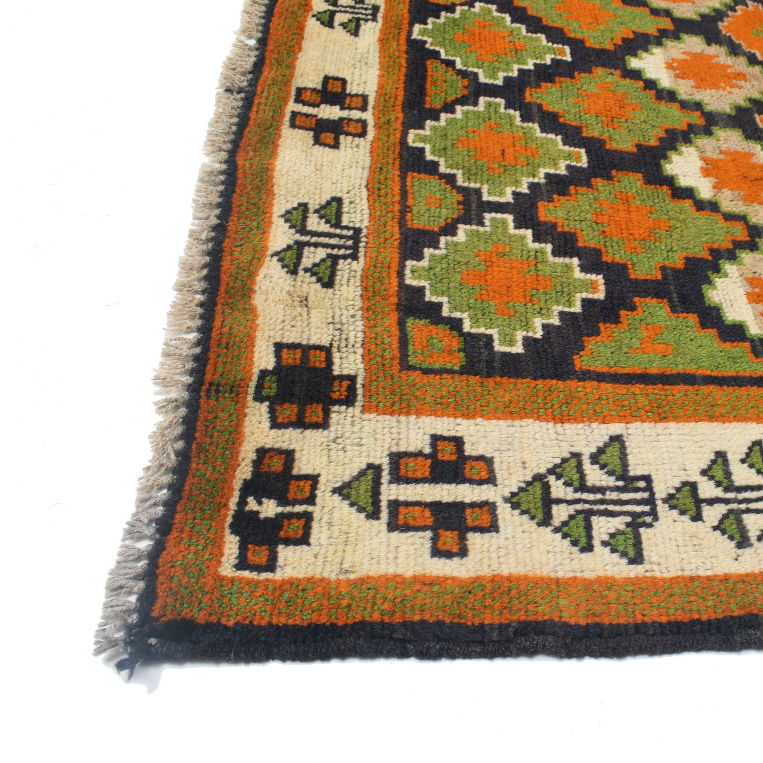 Hand Knotted Kohistani Carpet 5' 1" x 6' 2" ft / 155 x 187 cm - No. W12694