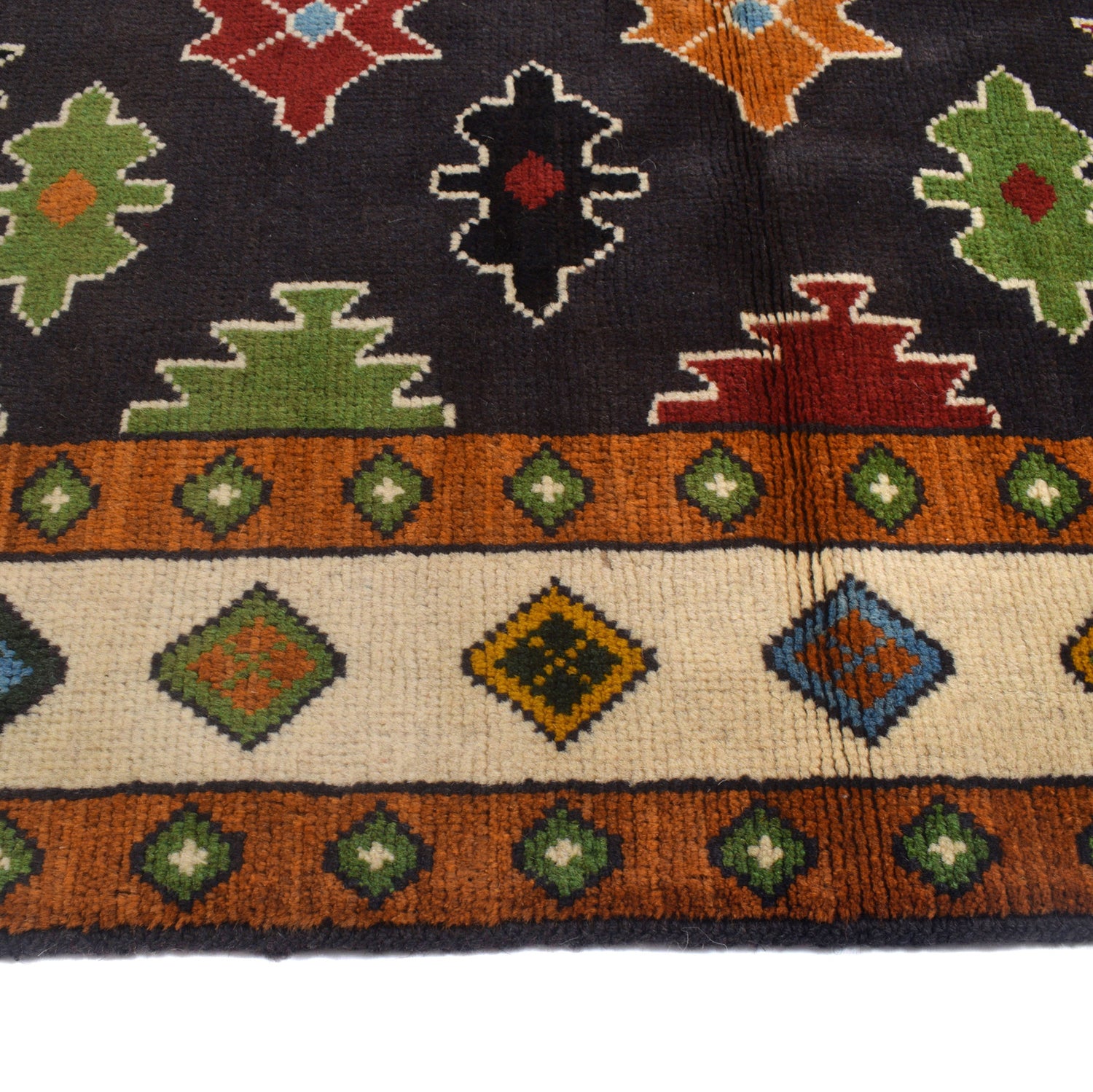 Hand Knotted Kohistani Carpet 5' 2" x 6' 4" ft / 158 x 193 cm - No. W12700