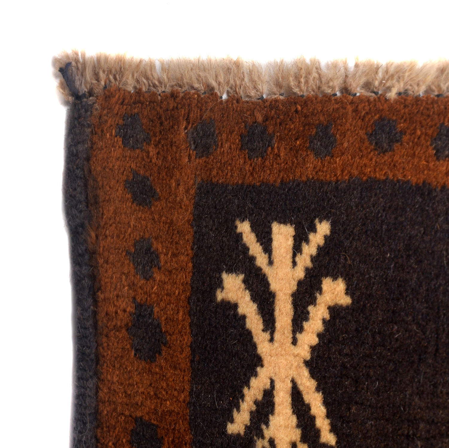 Hand Knotted Kohistani Area Rug 6' 7" x 8' 11" ft / 201 x 272 cm - No. W12732