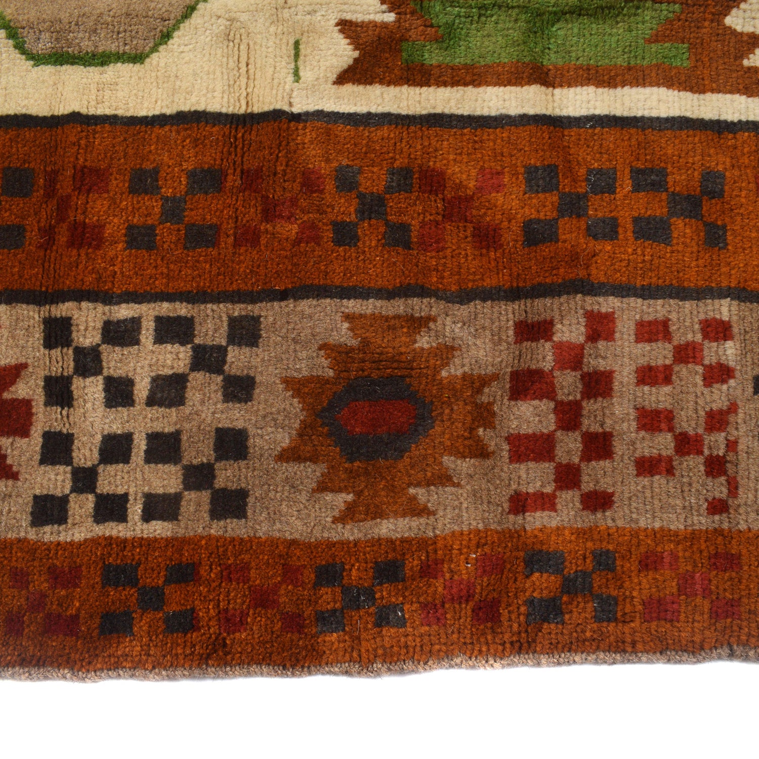 Hand Knotted Kohistani Area Rug 6' 3" x 8' 8" ft / 191 x 264 cm - No. W12738