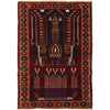 Small Prayer Carpet 2' 9" x 4' 1" ft / 84 x 125 cm - No. W12912
