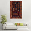 Small Prayer Carpet 2' 9" x 4' 1" ft / 84 x 125 cm - No. W12912