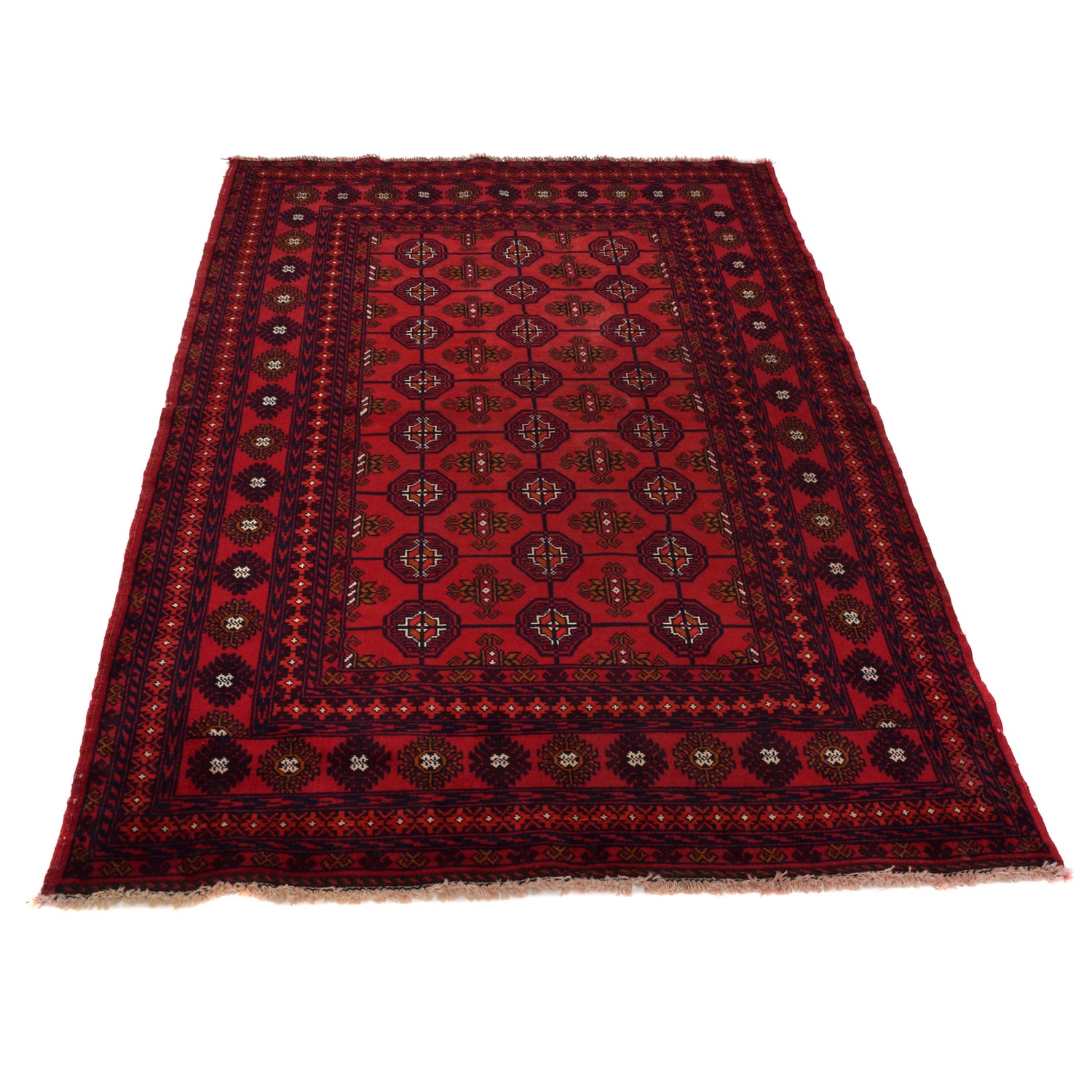Handmade Bukhara Carpet 3' 10" x 6' 2" ft / 117 x 188 cm - No. W12931
