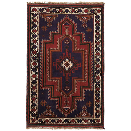 Traditional Baloch Rug 2' 10" x 4' 4" ft / 86 x 133 cm - No. W13527