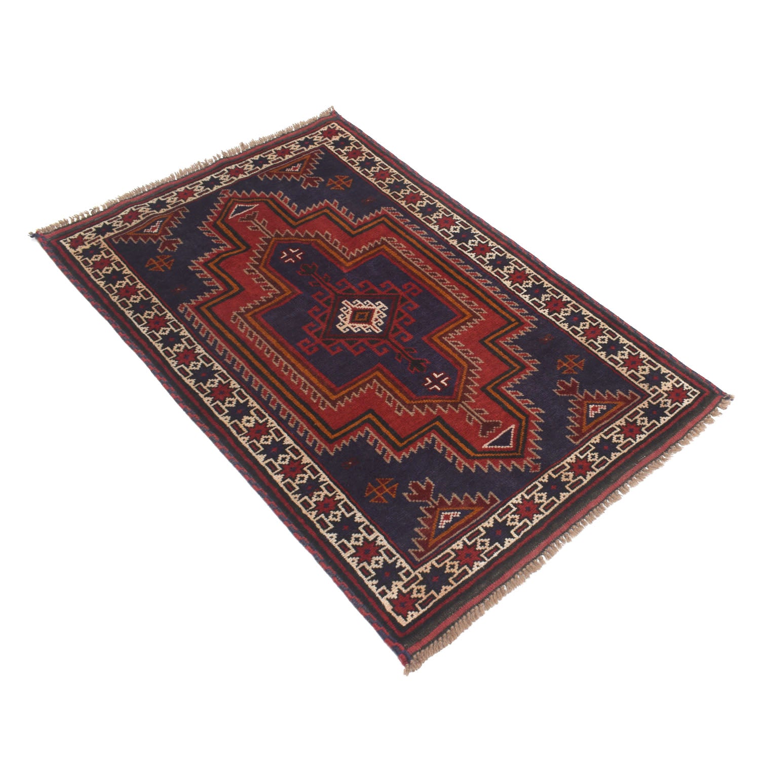 Traditional Baloch Rug 2' 10" x 4' 4" ft / 86 x 133 cm - No. W13527