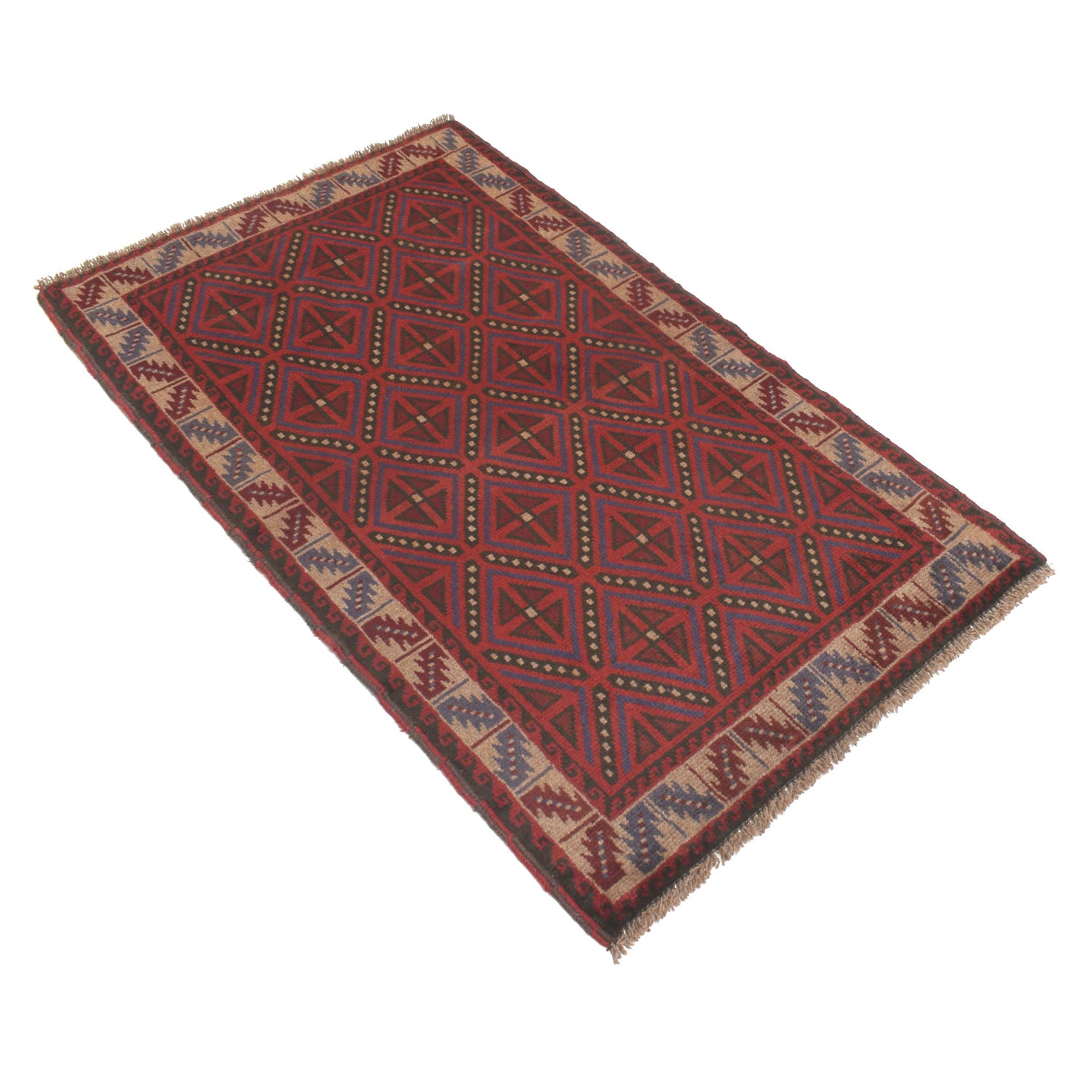 Traditional Baloch Rug 2' 8" x 4' 7" ft / 81 x 139 cm - No. W13543