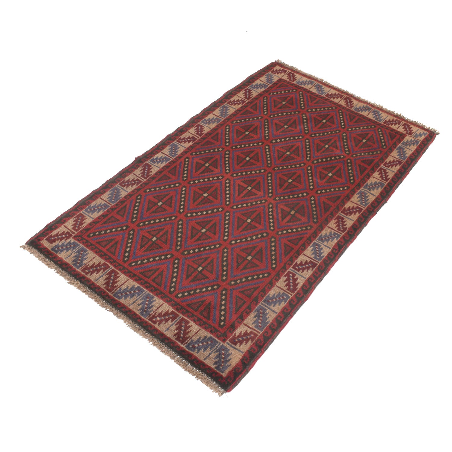 Traditional Baloch Rug 2' 8" x 4' 7" ft / 81 x 139 cm - No. W13543