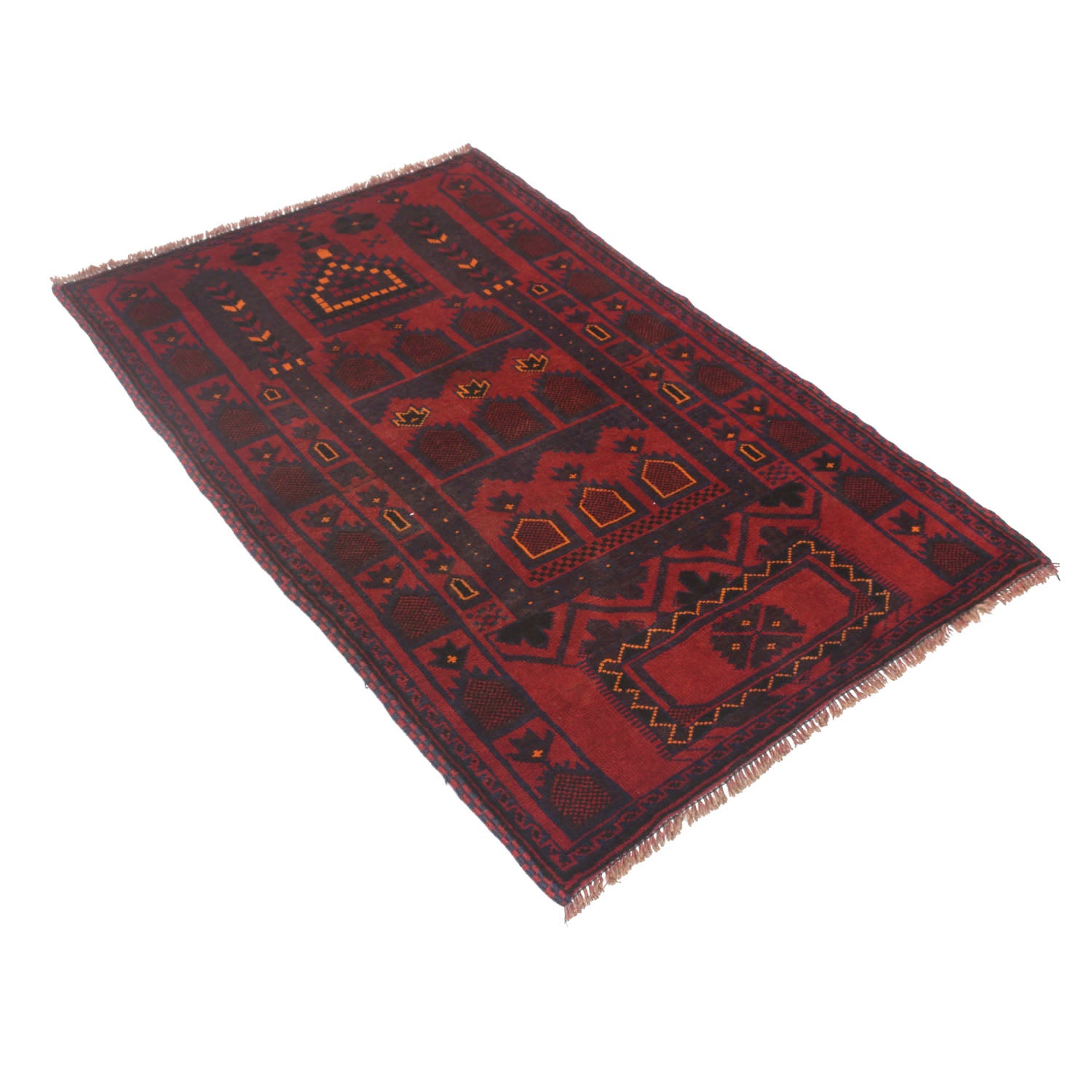 Handmade Prayer Rug 3' 1" x 5' 0" ft / 93 x 152 cm - W13551