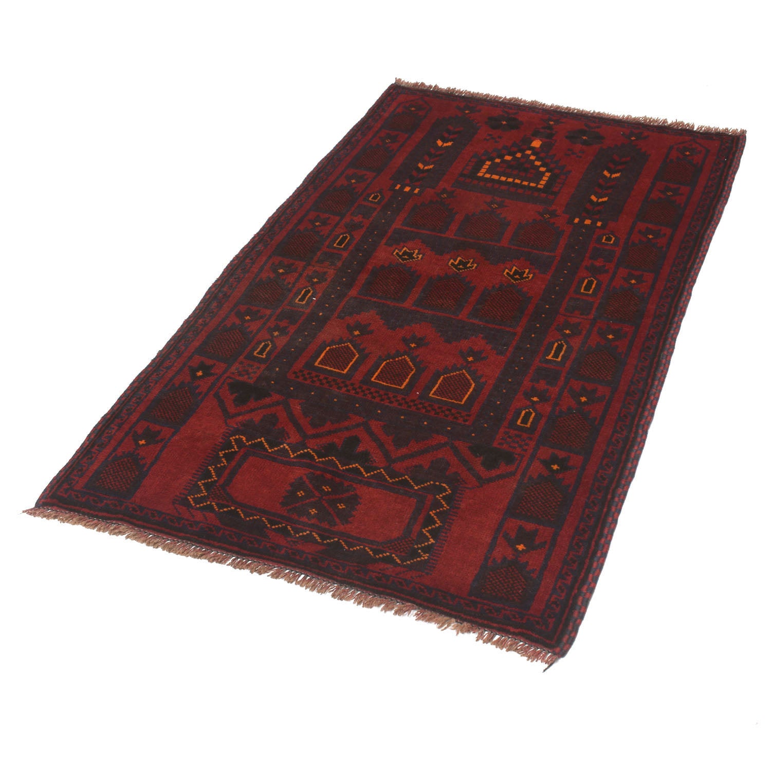Handmade Prayer Rug 3' 1" x 5' 0" ft / 93 x 152 cm - W13551