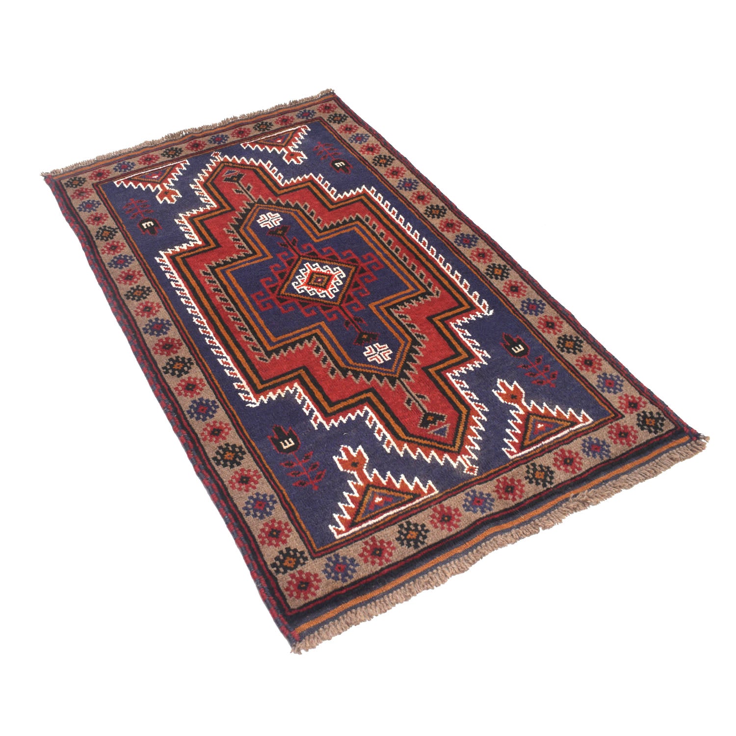Traditional Baloch Rug 2' 11" x 4' 8" ft / 89 x 142 cm - No. W13661