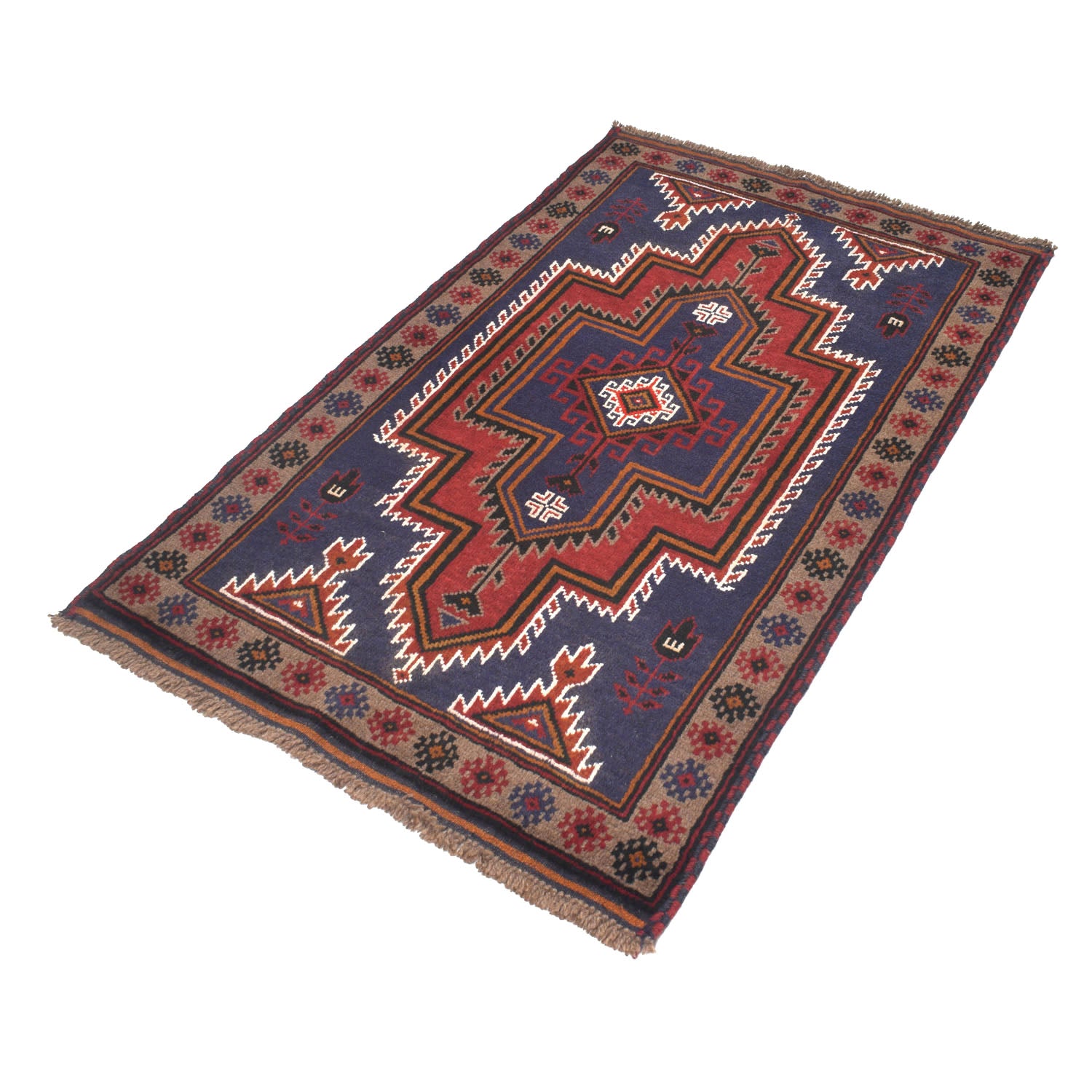 Traditional Baloch Rug 2' 11" x 4' 8" ft / 89 x 142 cm - No. W13661