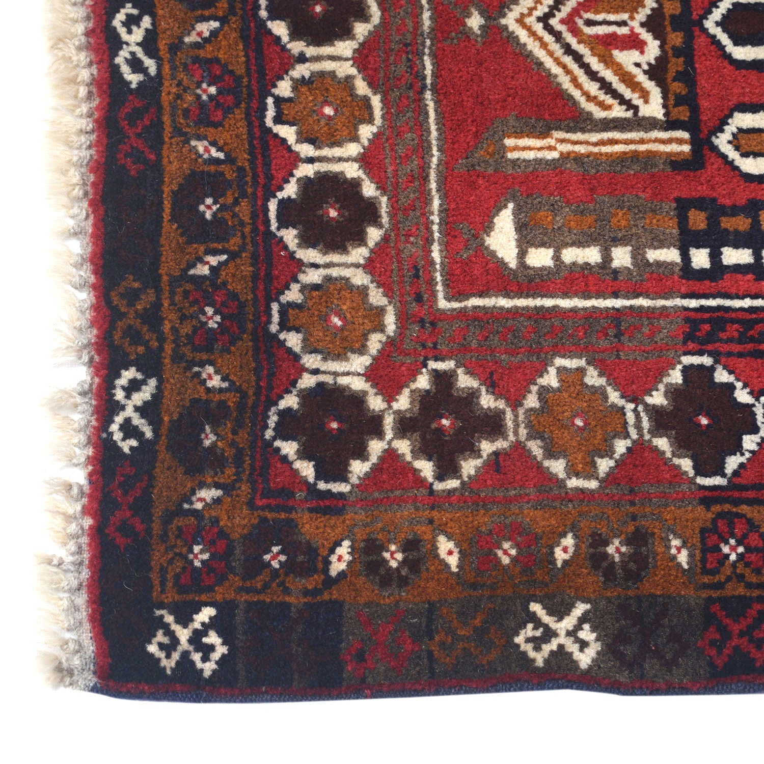 Red Color Prayer Rug 3' 0" x 4' 9" ft / 92 x 145 cm - W13722