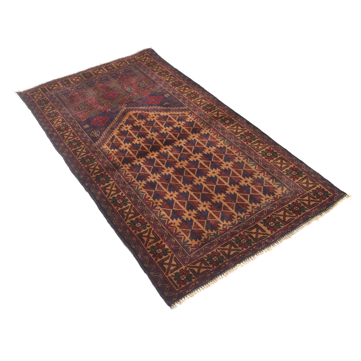 Small Prayer Carpet 3' 0" x 5' 3" ft / 92 x 161 cm - W13742