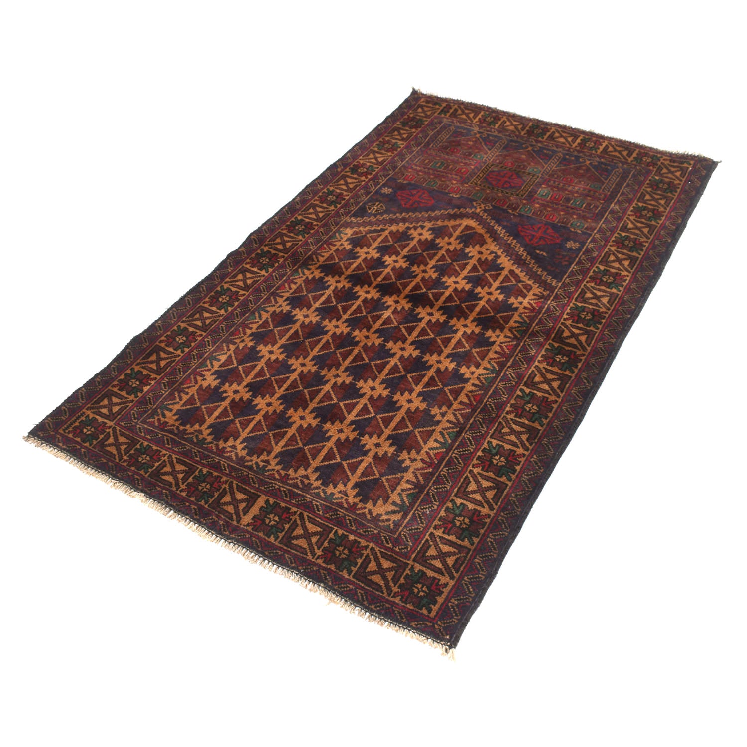 Small Prayer Carpet 3' 0" x 5' 3" ft / 92 x 161 cm - W13742
