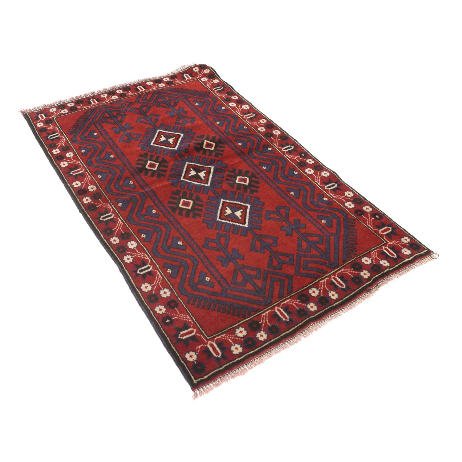Traditional Baloch Rug 2' 11" x 5' 0" ft / 88 x 152 cm - No. W13779