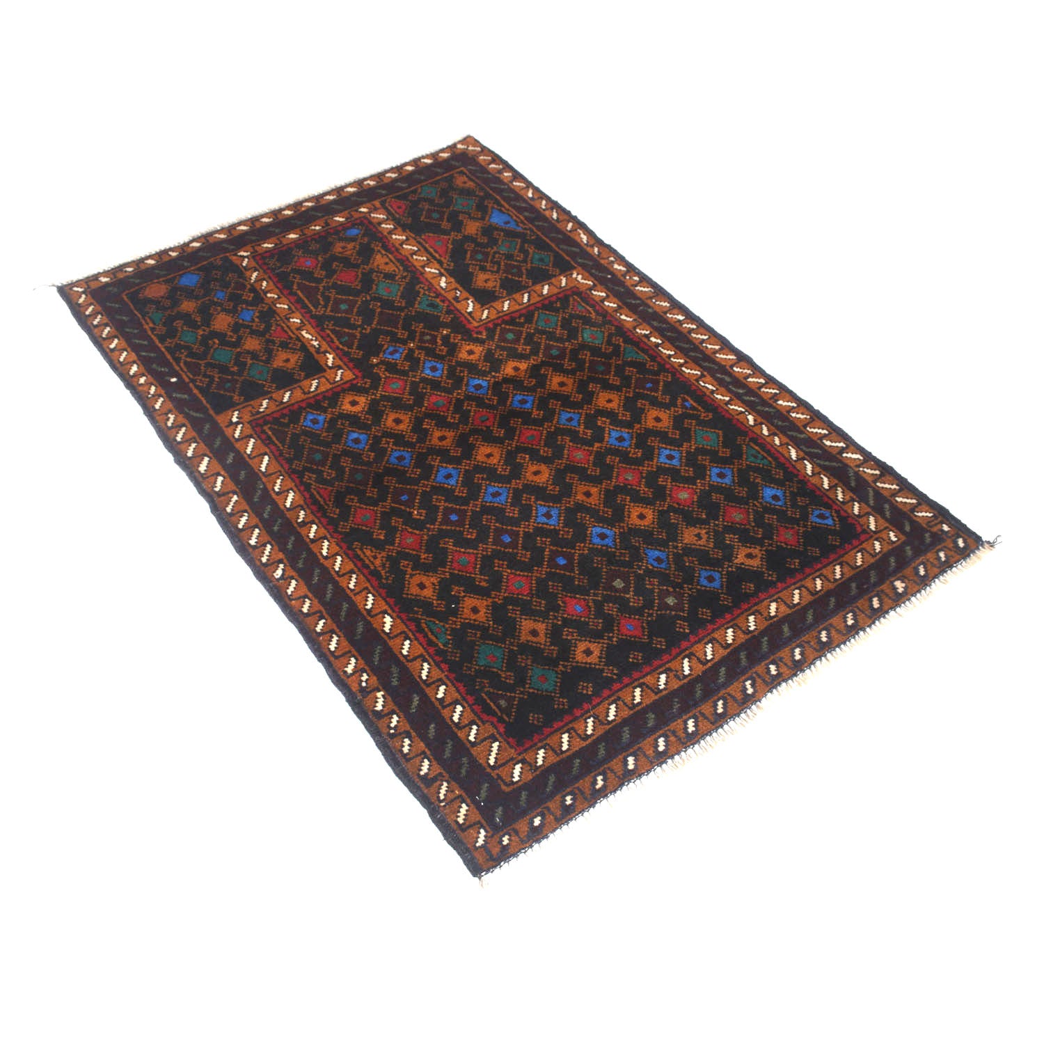 Islamic Prayer Carpet 2' 7" x 4' 1" ft / 80 x 124 cm - No. W13799