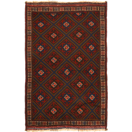 Traditional Baloch Rug 3' 3" x 4' 10" ft / 99 x 147 cm - No. W14229