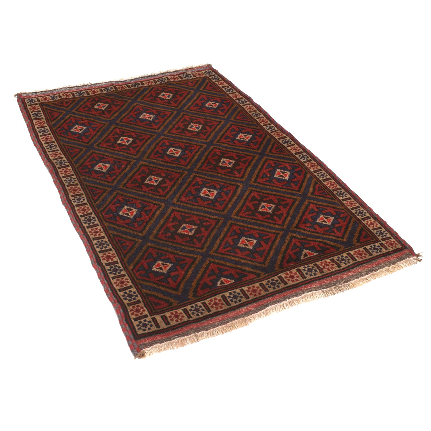 Traditional Baloch Rug 3' 3" x 4' 10" ft / 99 x 147 cm - No. W14229