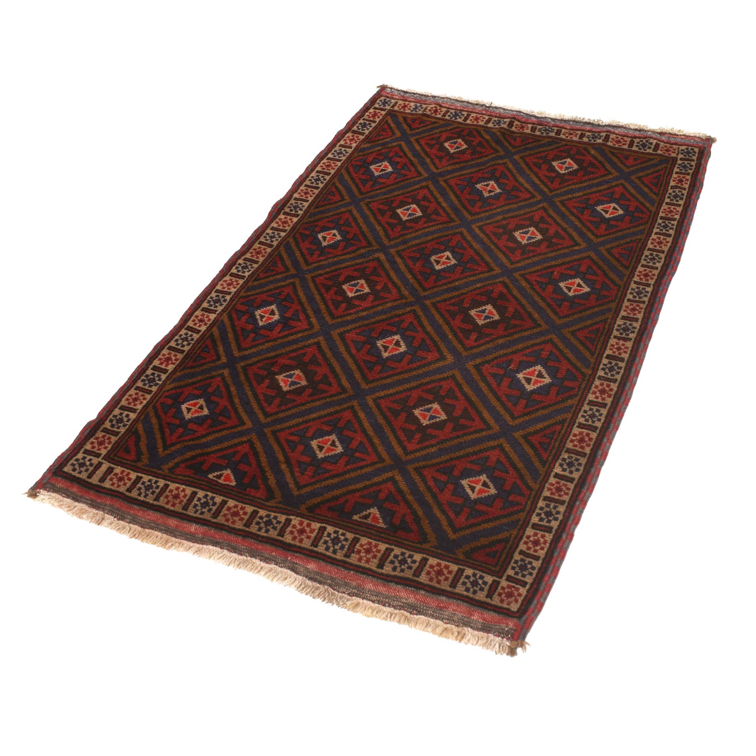 Traditional Baloch Rug 3' 3" x 4' 10" ft / 99 x 147 cm - No. W14229